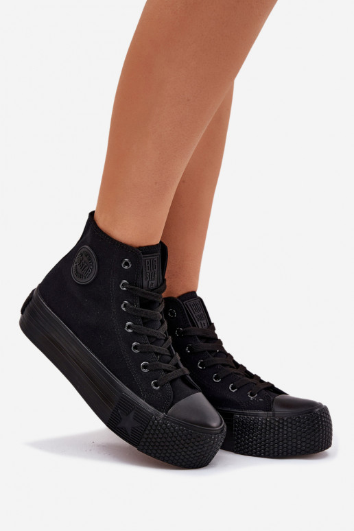 Freizeitschuhe mit einer Plattform Big Star RR274742 schZuarze Farbe Freizeitschuhe mit einer Plattform Big Star RR274742 schZuarze Farbe