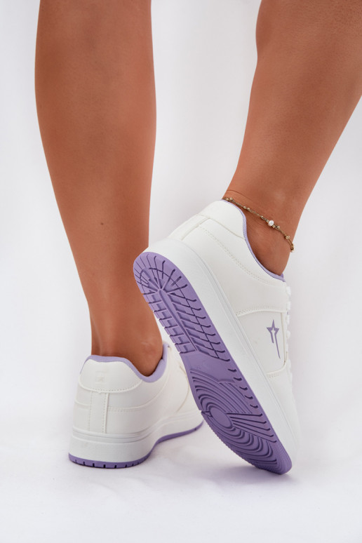 Sneakers Stilvollllschuhe Feminin Big Star RR274A245 HI-POLY SYSTEM INeiß-Violette Farbe