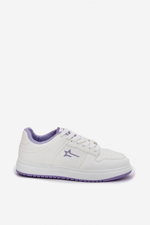 Sneakers Stilvollllschuhe Feminin Big Star RR274A245 HI-POLY SYSTEM INeiß-Violette Farbe