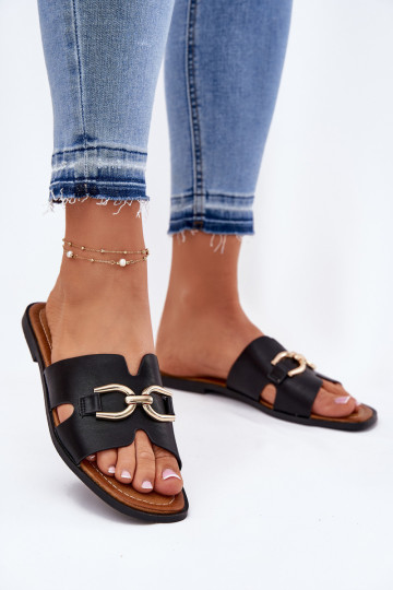 Hausschuhe FrauenZuohnung Mit Dekorationen Detalem schZuarze Farbe Amiresna