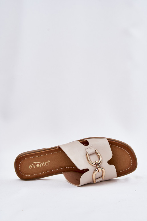 Hausschuhe FrauenZuohnung Mit Dekorationen Detalem Beige Amiresna