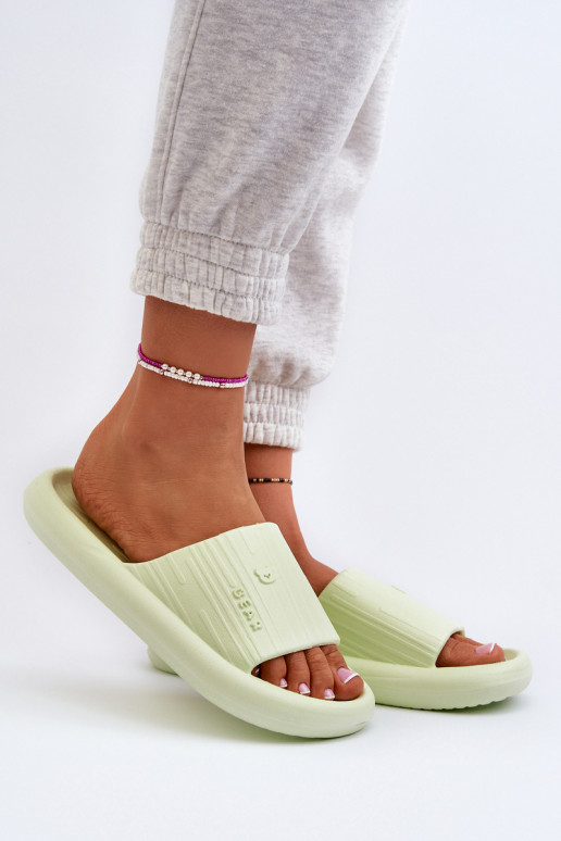 Hausschuhe Leichte Hausschuhe Feminin  grüne Farbe Fenicva