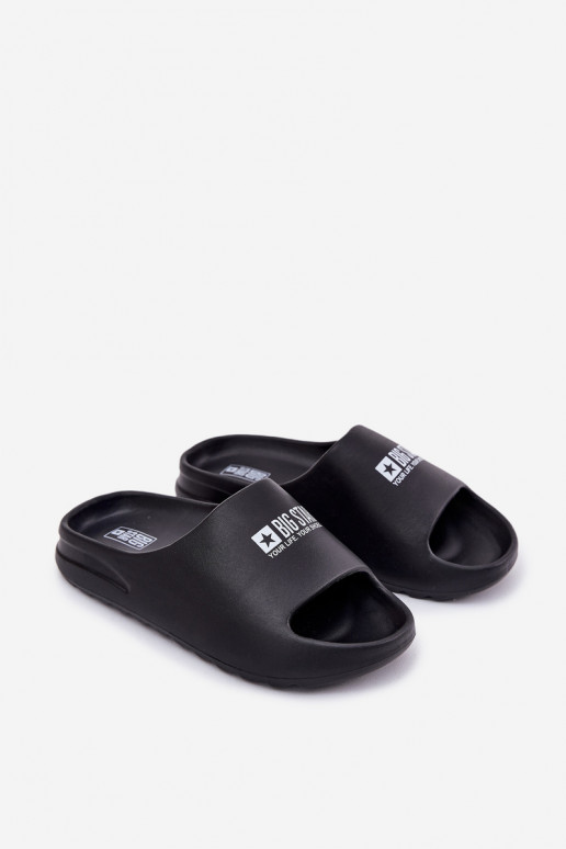 Leichte Hausschuhe Hausschuhe Männlich Z Logo Big Star RR174A012 schZuarze Farbe