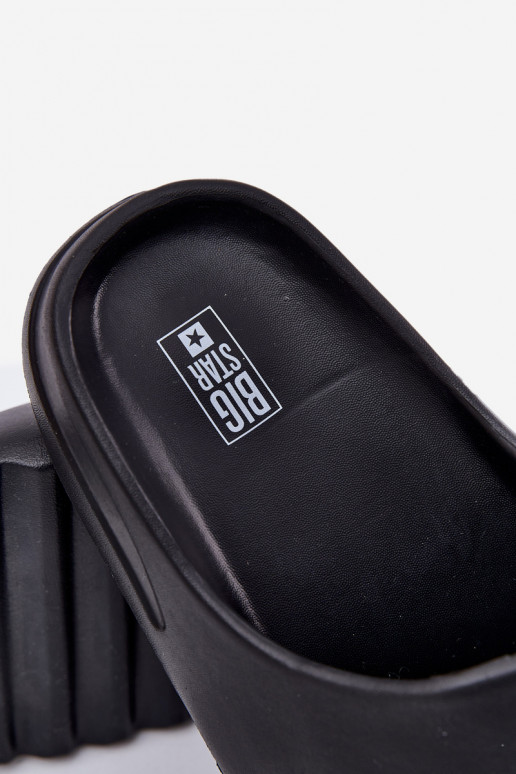 Leichte Hausschuhe Hausschuhe Männlich Z Logo Big Star RR174A012 schZuarze Farbe