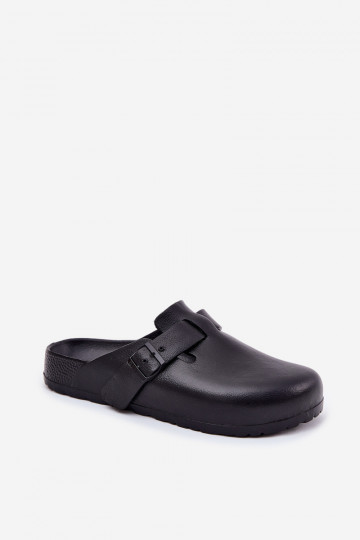 Schwarze leichte Clogs für Herren mit Schnallen, Big Star RR174A022