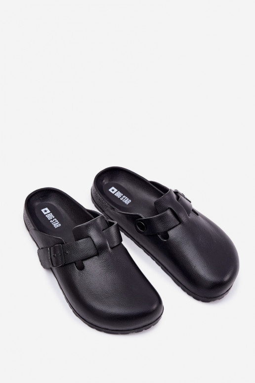 Leichte Hausschuhe Hausschuhe Verstopfungen Männlich mit Schnallen Big Star RR174A022 schZuarze Farbe Leichte Hausschuhe Hausschuhe Verstopfungen Männlich mit Schnallen Big Star RR174A022 schZuarze Farbe