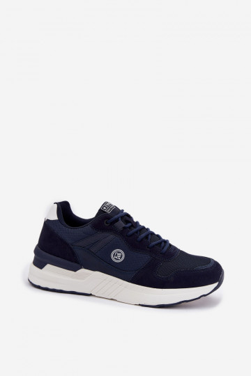 Dunkelblaue Herren Sneakers mit Plattform, „Hanirin"