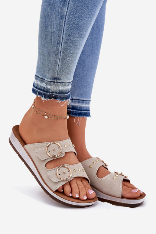 Bequeme Damenhausschuhe Inblu CP000054 Beige