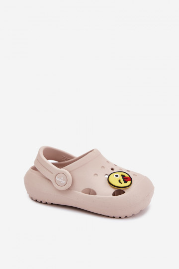 Leichte Kinderpantoffeln mit Schnalle LEMIGOSE 880 sandfarben