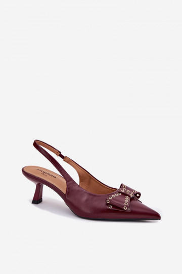 Schuhe mit dünnen Absätzen und Schleifen Folesca in Bordeaux 2