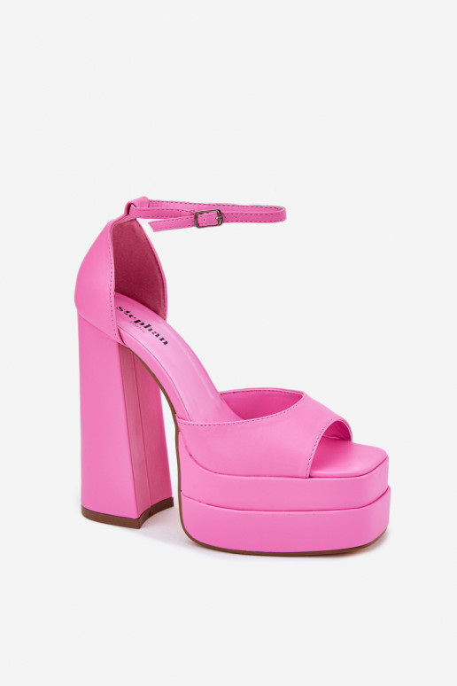 Damen-Sandalen mit hohen Absätzen und Plattform pinke Farbe Beloria Damen-Sandalen mit hohen Absätzen und Plattform pinke Farbe Beloria