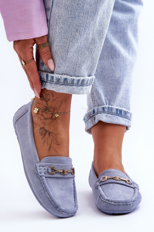 Feminin Klassische INildledermokassins blaue Farbe Corinell Feminin Klassische INildledermokassins blaue Farbe Corinell