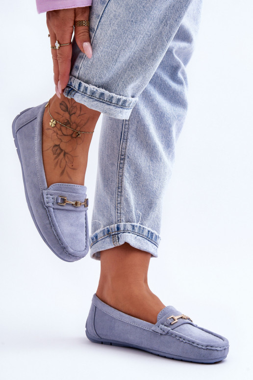 Feminin Klassische INildledermokassins blaue Farbe Corinell Feminin Klassische INildledermokassins blaue Farbe Corinell