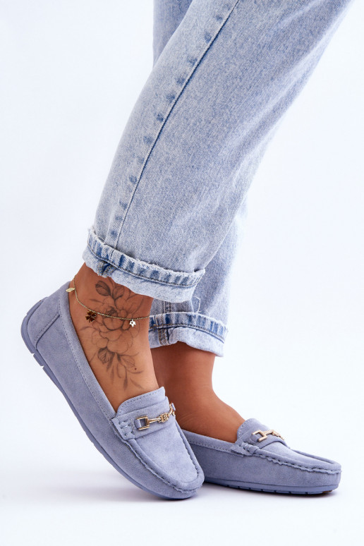 Feminin Klassische INildledermokassins blaue Farbe Corinell Feminin Klassische INildledermokassins blaue Farbe Corinell