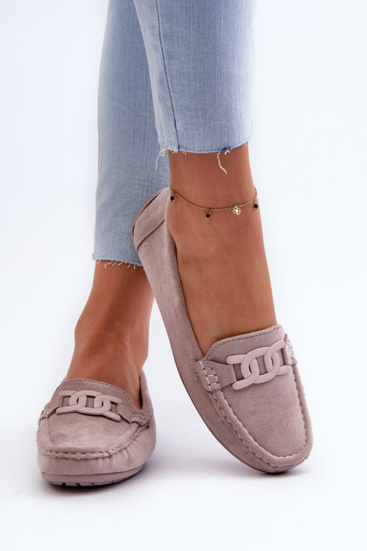 Feminin Modisch INildledermokassins Violette Farbe Rabell