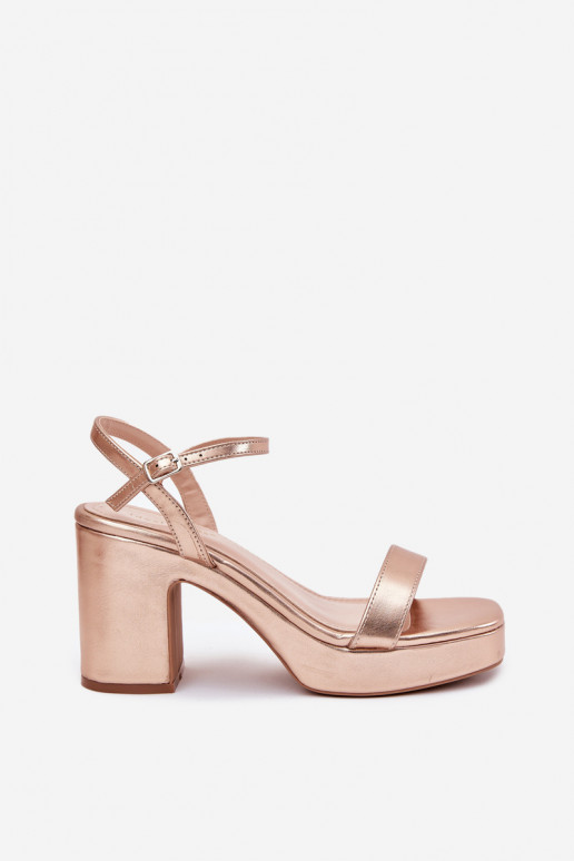 Eko Damensandalen mit Absatz roségoldene Farbe Lillita Eko Damensandalen mit Absatz roségoldene Farbe Lillita