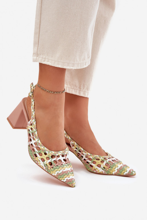 Sandalen Mit Zopf mit Absätzen pinke Farbe Ebina