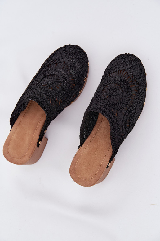 SzydełkoZue Damenhausschuhe mit Absätzen schZuarze Farbe Senevia SzydełkoZue Damenhausschuhe mit Absätzen schZuarze Farbe Senevia