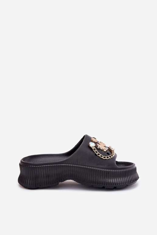 Leichte Hausschuhe Damenhausschuhe Ze goldene Farbemi Przypinkami schZuarze Farbe Hortiana Leichte Hausschuhe Damenhausschuhe Ze goldene Farbemi Przypinkami schZuarze Farbe Hortiana