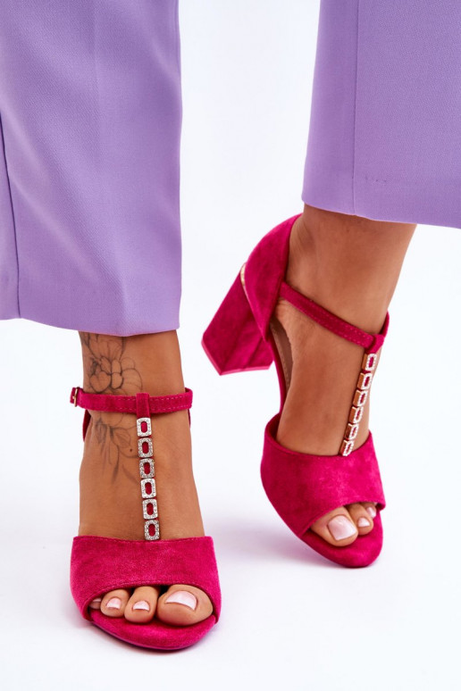 Elegante High Heels aus INildleder mit blitzenden Augen pinke Farbe Aniya Elegante High Heels aus INildleder mit blitzenden Augen pinke Farbe Aniya