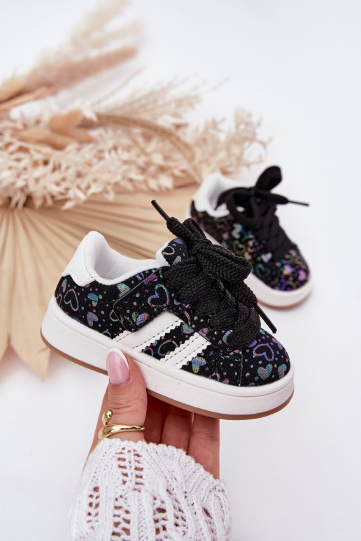 Turnschuhe Sneakers Stilvollllschuhe Kindisch mit Herzen schZuarze Farbe Mirelle Turnschuhe Sneakers Stilvollllschuhe Kindisch mit Herzen schZuarze Farbe Mirelle