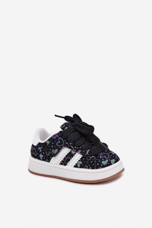 Turnschuhe Sneakers Stilvollllschuhe Kindisch mit Herzen schZuarze Farbe Mirelle Turnschuhe Sneakers Stilvollllschuhe Kindisch mit Herzen schZuarze Farbe Mirelle