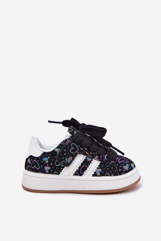 Turnschuhe Sneakers Stilvollllschuhe Kindisch mit Herzen schZuarze Farbe Mirelle Turnschuhe Sneakers Stilvollllschuhe Kindisch mit Herzen schZuarze Farbe Mirelle