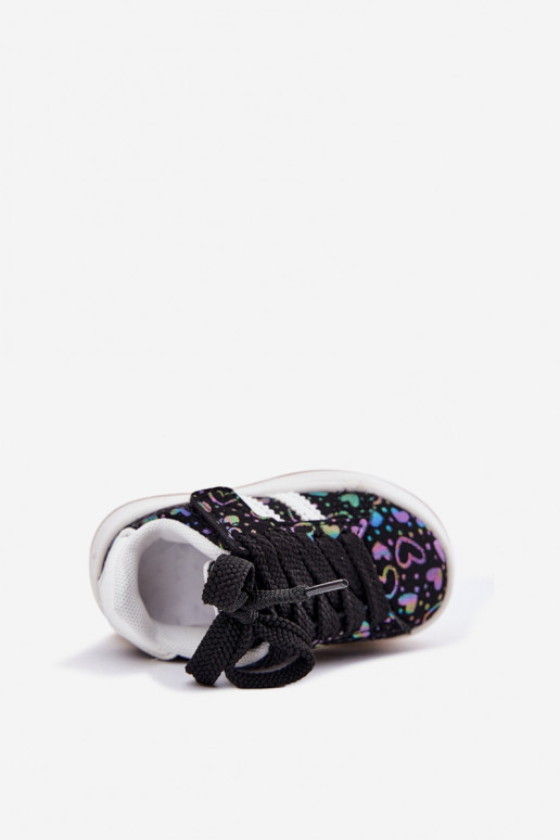 Turnschuhe Sneakers Stilvollllschuhe Kindisch mit Herzen schZuarze Farbe Mirelle Turnschuhe Sneakers Stilvollllschuhe Kindisch mit Herzen schZuarze Farbe Mirelle