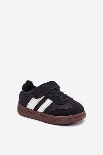 Turnschuhe Sneakers Stilvollllschuhe Kindisch mit Klebeverschlüssen schZuarze Farbe Adelina 2