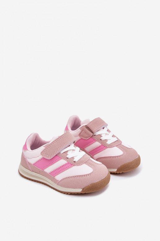 Kinder-Sneaker Turnschuhe mit Klebeverschlüssen pinke Farbe Viona