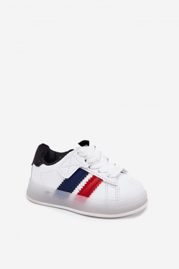 Kindersportschuhe im "Sneakers"-Modell mit glitzernder Sohle, weiß-schwarz "Arielle" 2