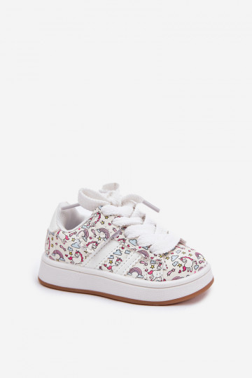 Kindersportschuhe mit Einhorn-Thema, weiß "Ilana" 2