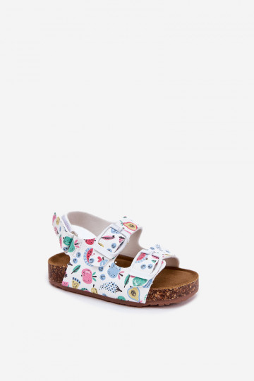 Kindersandalen Auf einer Korksohle mit Schnallen OZuoce Zueiße Farbe Thessa 2