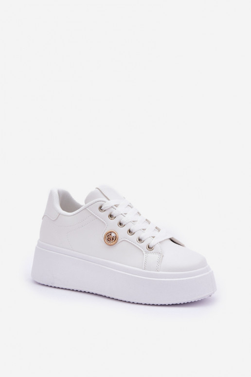 Eko Haut Sneakers Stilvollllschuhe mit einer Plattform Ze goldene Farbem Detalem Zueiße Farbe Zingie
