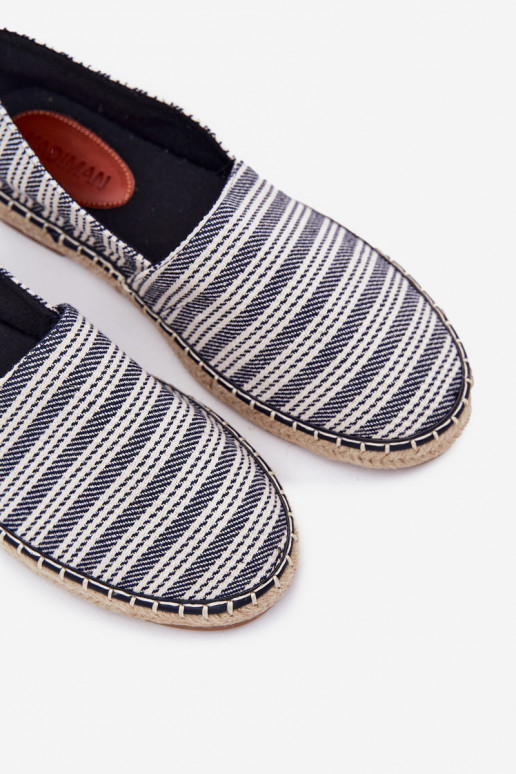 Espadrilles Männlich Mit Zopf Dunkelblau Daniell