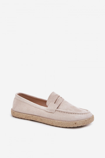 Mokassins Männlich Mit Zopf Beige Fiamar
