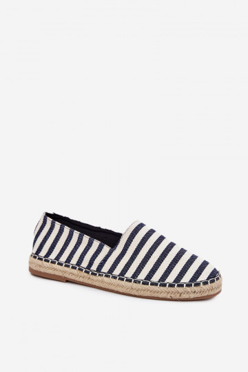 Männlich Espadrilles Z  mit Streifen Dunkelblau Kerenz