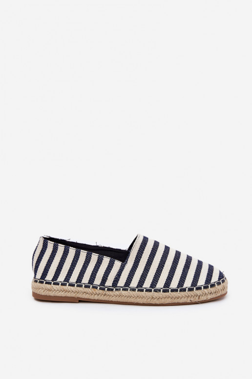 Männlich Espadrilles Z  mit Streifen Dunkelblau Kerenz Männlich Espadrilles Z  mit Streifen Dunkelblau Kerenz