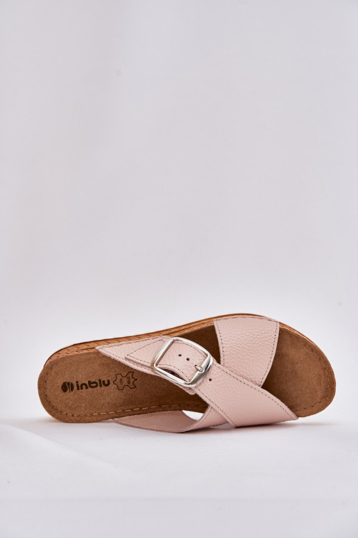 Lederhausschuhe Feminin mit Schnallen Inblu VO0004GU pinke Farbe Lederhausschuhe Feminin mit Schnallen Inblu VO0004GU pinke Farbe