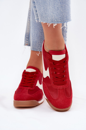Turnschuhe Sneakers Stilvollllschuhe Feminin rote Farbe Zerina 2