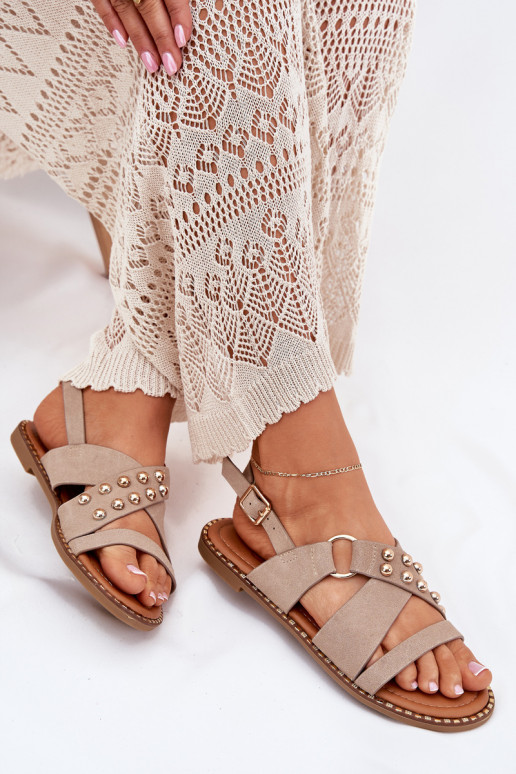 Damensandalen mit breiten Absätzen Ze goldene Farbemi Stollen Beige Zanira Damensandalen mit breiten Absätzen Ze goldene Farbemi Stollen Beige Zanira