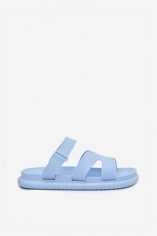 Gummi Damenhausschuhe mit Riemen blaue Farbe Tavirae