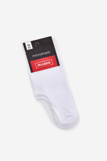 Damensocken MicroFußzeilen BaZuełniane Glatt Zueiße Farbe 2