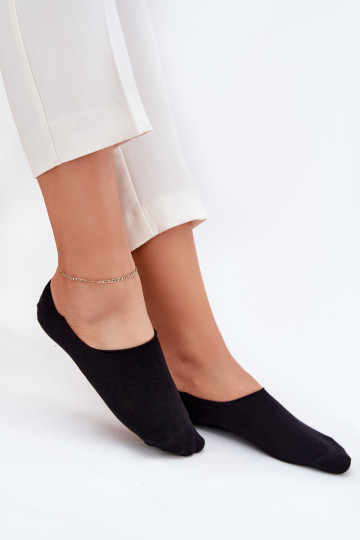 Damen-Mikrofaser-Baumwollsocken in Schwarz
