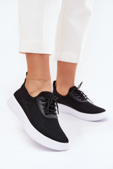 Ein überzeugendes Stilvollll Turnschuhe mit einer Plattform Feminin schZuarze Farbe Kalyra 2