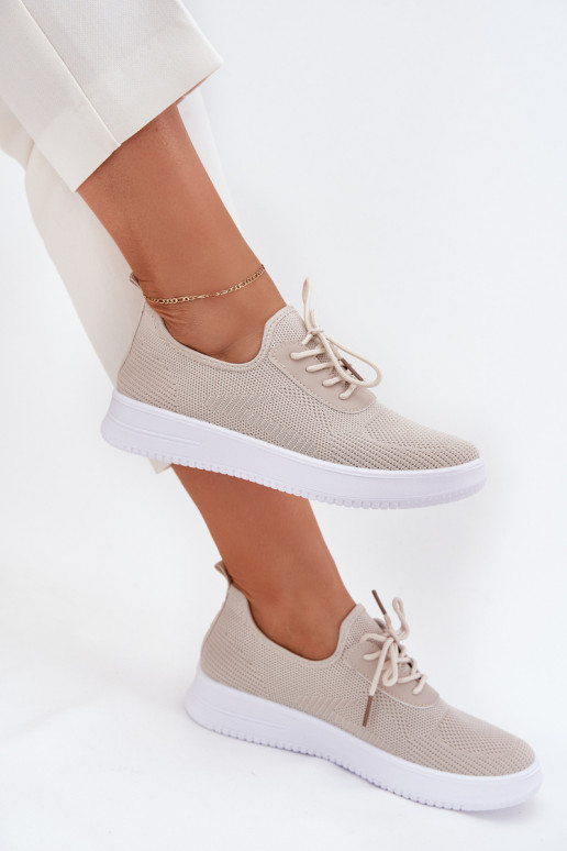  Ein überzeugendes Stilvollll Turnschuhe mit einer Plattform Feminin Beige Kalyra