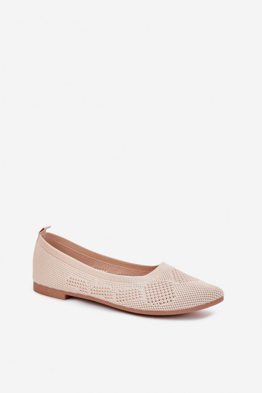 Ballerinas aus Stoff Feminin Beige Zelira