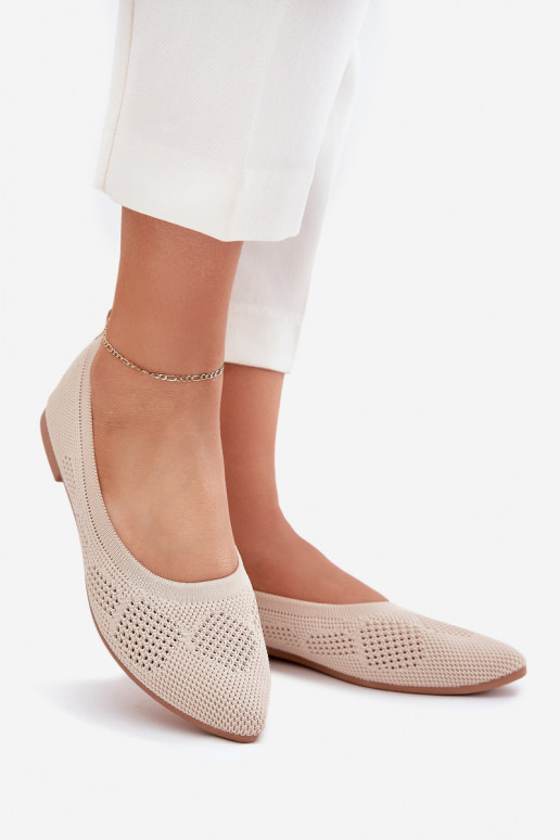 Ballerinas aus Stoff Feminin Beige Zelira