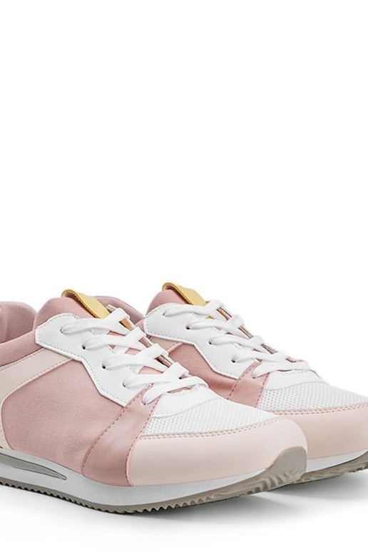 Weiße Schuhe mit gelben Einsätzen,...