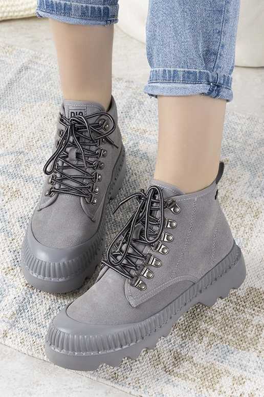 Graue Damen Sneakers, „Big Star Laprise"